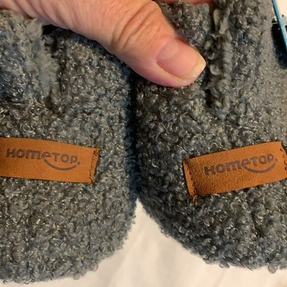 HomeTop Size 10 one piece curly fur memory foam indoor bootie slipper - Picture 5 of 15